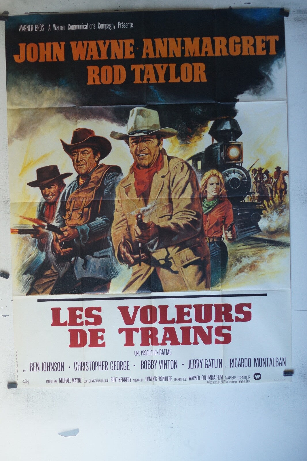 VOLEURS DE TRAINS (LES) MOVIE POSTER ORIGINAL 120x160 John Wayne , Ann-Margret 
