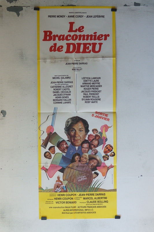LE BRACONNIER DE DIEU MOVIE POSTER ORIGINAL 60x160 CATHERINE ALLEGRET