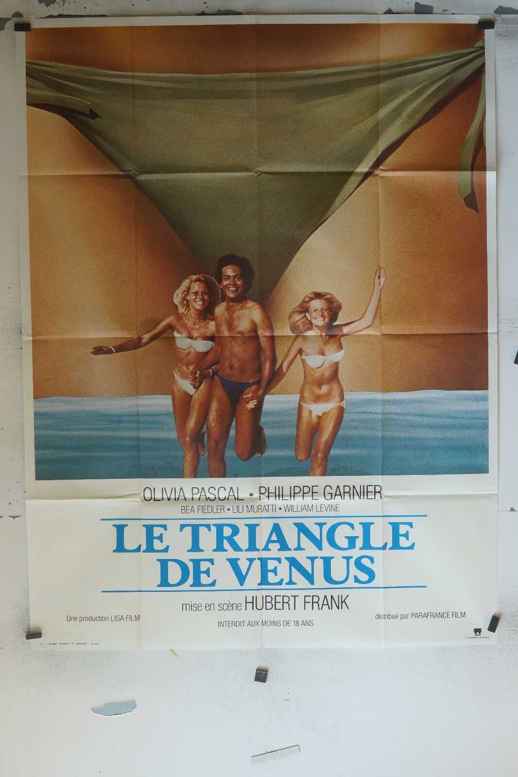 LE TRIANGLE DE VÉNUS MOVIE POSTER ORIGINAL 120x160 OLIVIA PASCAL