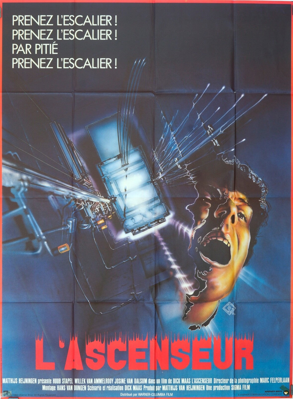 L’ASCENSEUR MOVIE POSTER ORIGINAL 120x160 HUGO STAPEL
