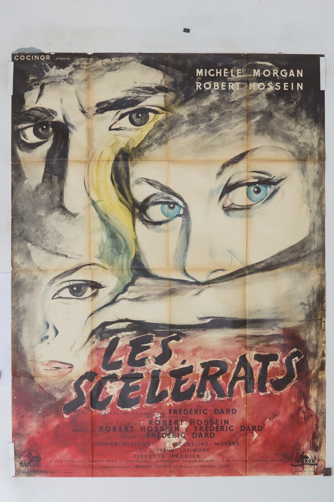 LES SCÉLÉRATS MOVIE POSTER ORIGINAL 120x160 MICHEL MORGAN