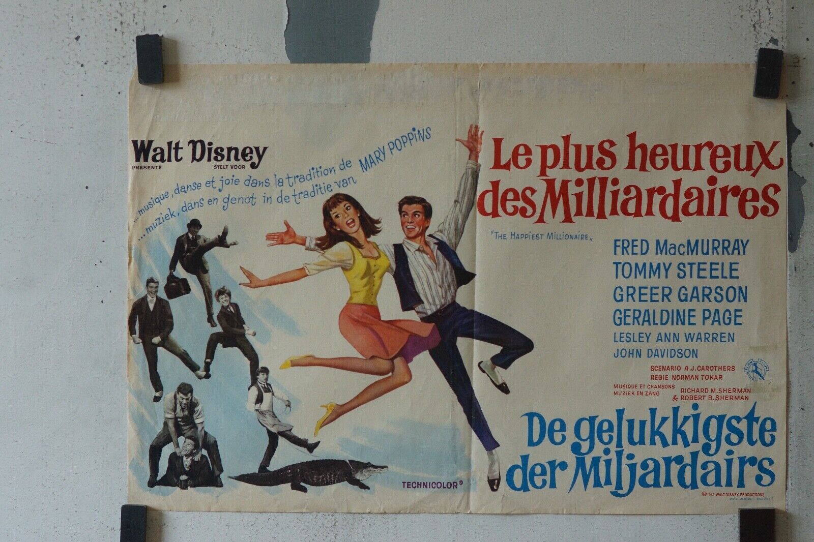 LE PLUS HEUREUX DES MILLIARDAIRES ORIGINAL MOVIE POSTER 55X37 FRED MACMURRAY
