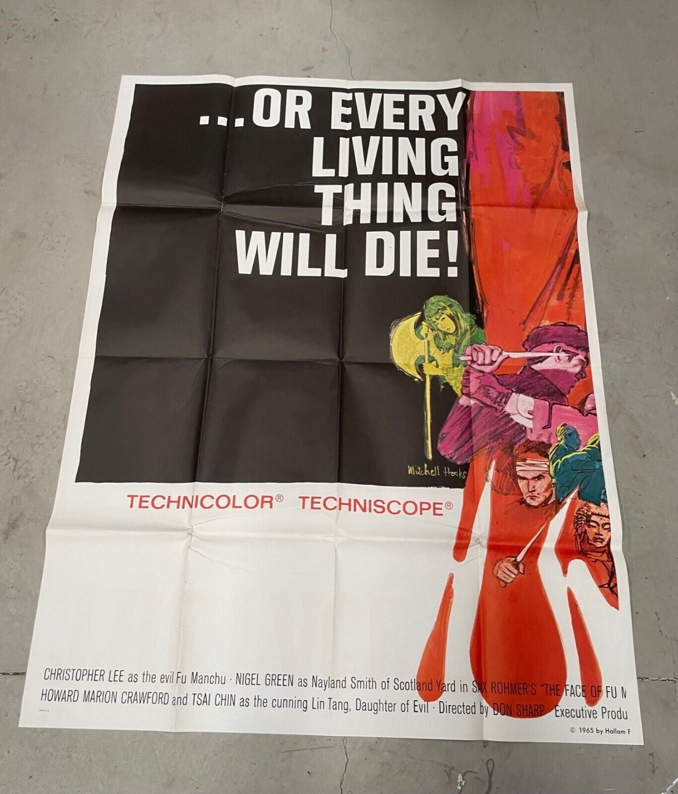 CHRISTOPHER LEE MOVIE POSTER ORIGINAL 120x160 CHRISTOPHER LEE