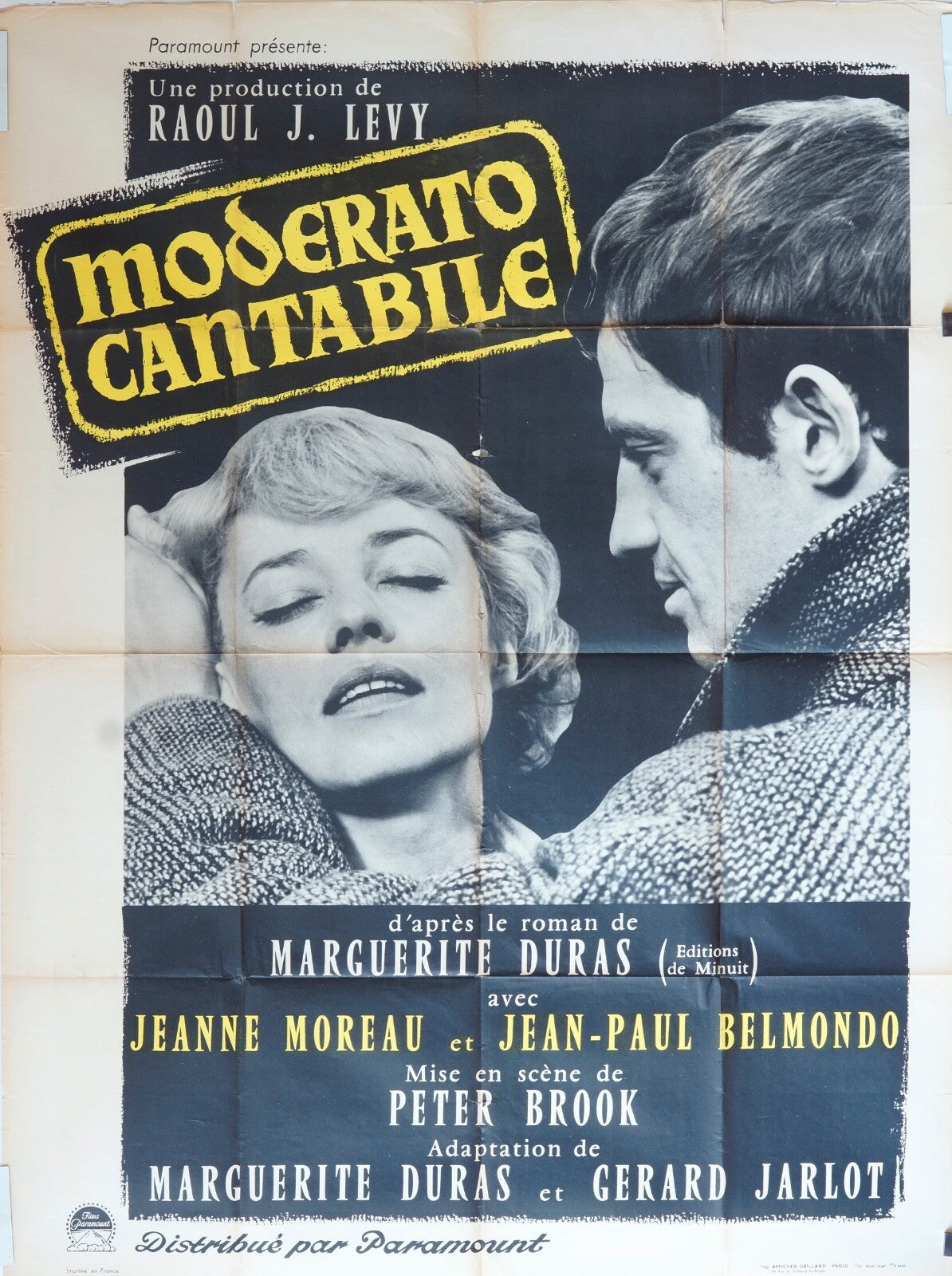MODERATO CANTABILE POSTER ORIGINAL 120x160 JEANNE MOREAU