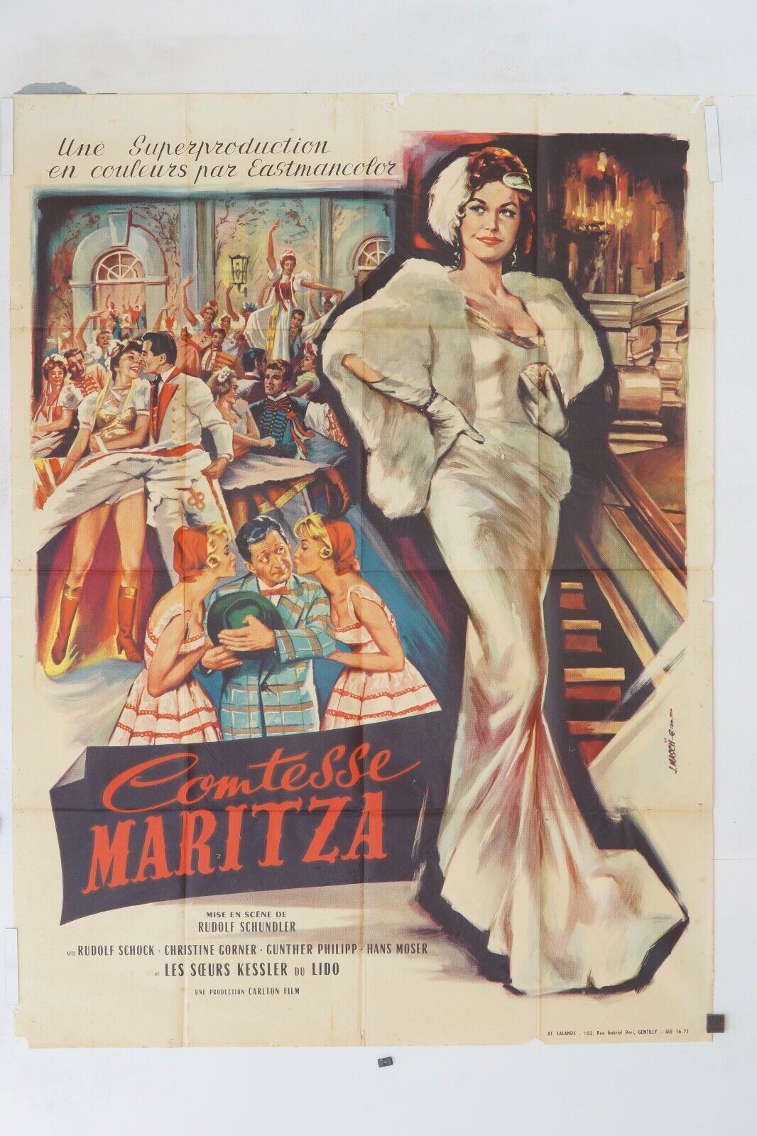 COMTESSE MARITZA ORIGINAL MOVIE POSTER 120x160 RUDOLF SCHOCK