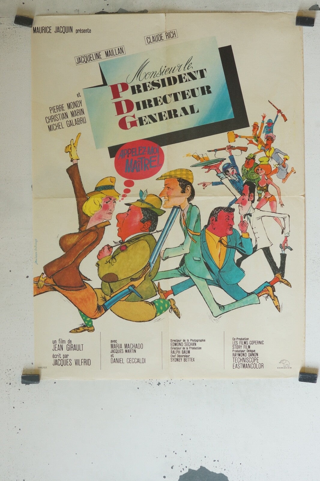 MONSIEUR LE PRÉSIDENT DIRECTEUR GÉNÉRAL MOVIE POSTER ORIGINAL (60X80)CLAUDE RICH
