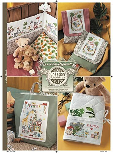 Cross Stitch BOOK ROI DES ELEPHANTS (KING OF THE ELEPHANTS) FRENCH VERSION