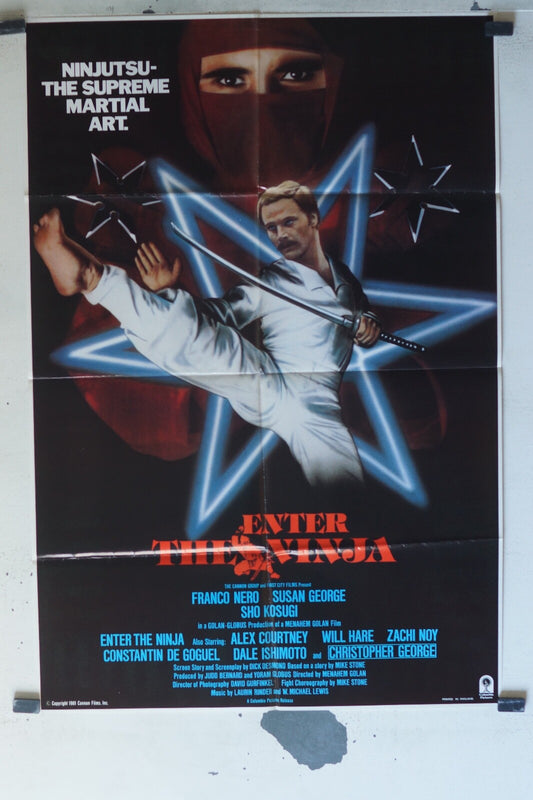 ENTER THE NINJA MOVIE POSTER ORIGINAL 68x104 Franco Nero , Don Gordon Bell