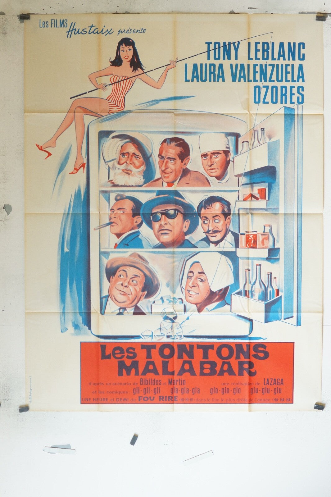 LES TONTONS MALAMAR POSTER ORIGINAL 120x160 TONY LEBLANC – LAURA VALENZUELA