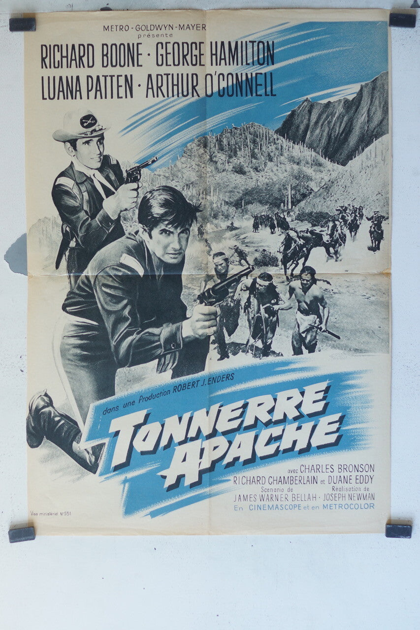 TONNERRE APACHE MOVIE POSTER ORIGINAL(60X80) Richard Boone , George Hamilton ,