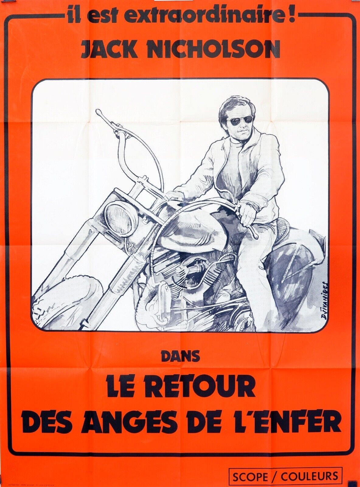 LE RETOUR DES ANGES DE L’ENFER MOVIE POSTER ORIGINAL 120x160 JACK NICHOLSON
