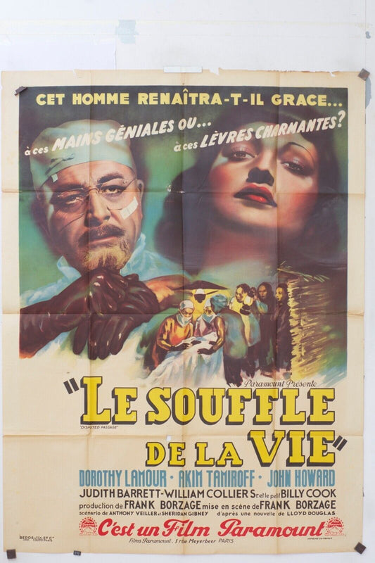 LE SOUFFLE DE LA VIE MOVIE POSTER ORIGINAL 120x160 DOROTHY LAMOUR