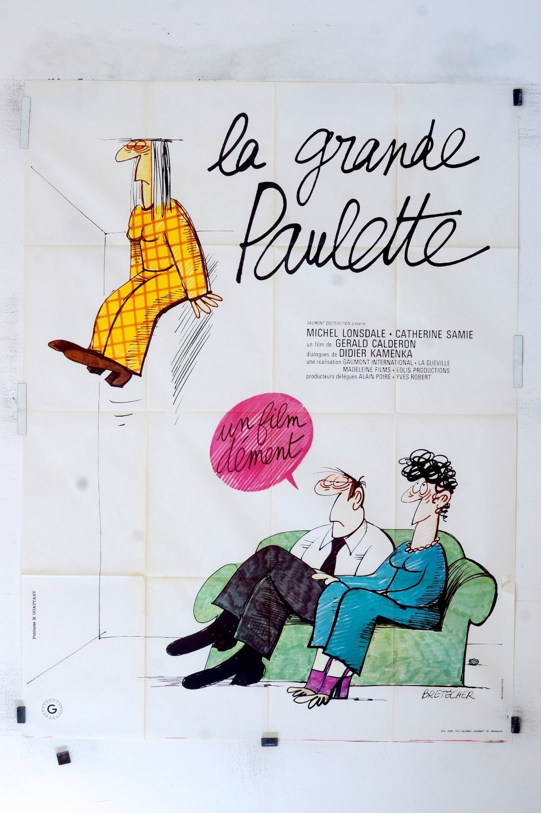 LA GRANDE PAULETTE  MICHEL LONSDALE,  MOVIE POSTER ORIGINAL 120x160