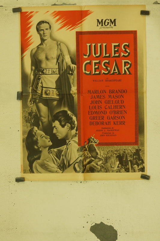 JULES CÉSAR, MOVIE POSTER ORIGINAL (40X60) MARLON BRONDO – JAMES MASON
