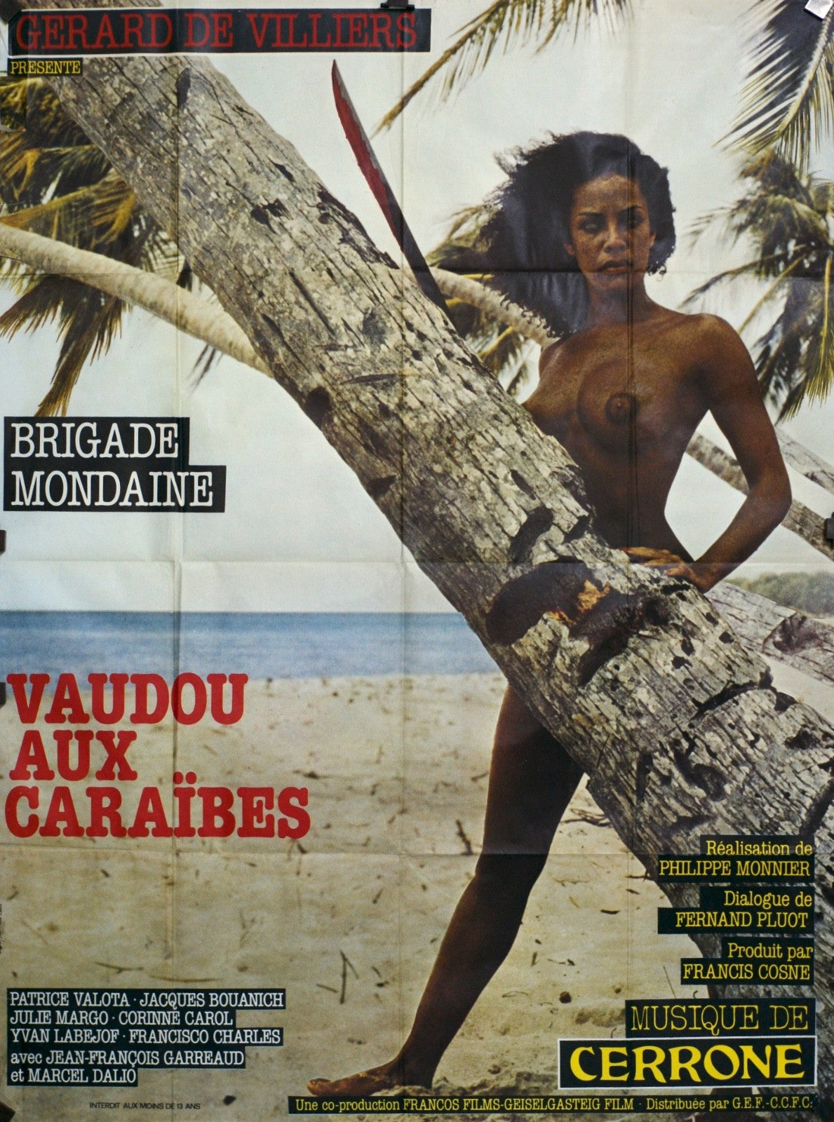 VAUDOU AUX CARAIBES GERARD DE VILLIERS MOVIE POSTER ORIGINAL 120x160