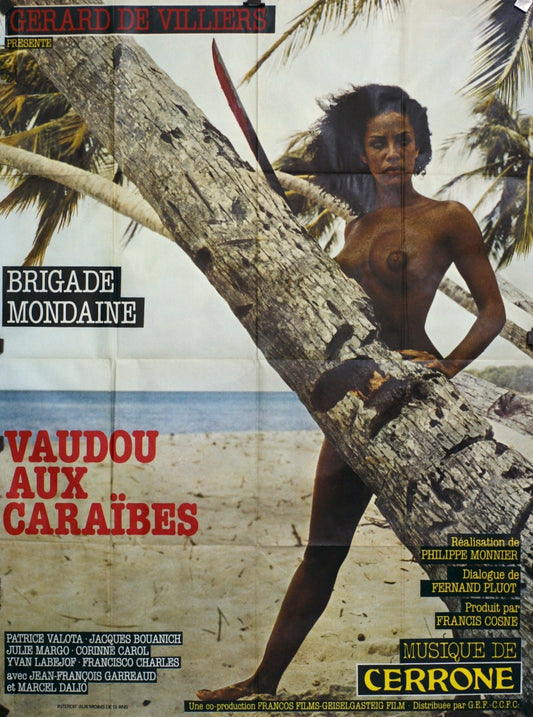 VAUDOU AUX CARAIBES GERARD DE VILLIERS MOVIE POSTER ORIGINAL 120x160