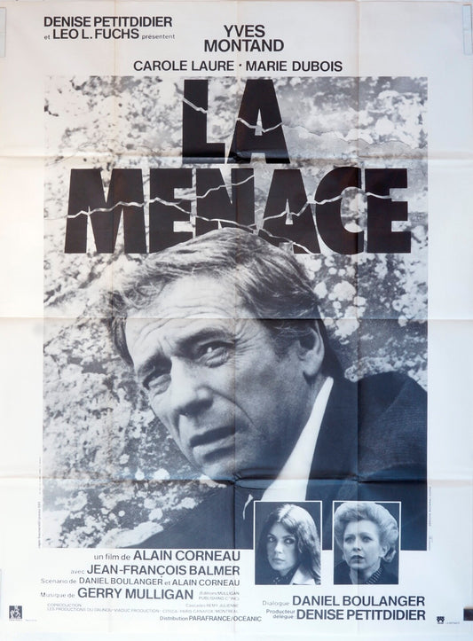 LA MENACE 120X160 POSTER ORGINAL  YVES MONTAND