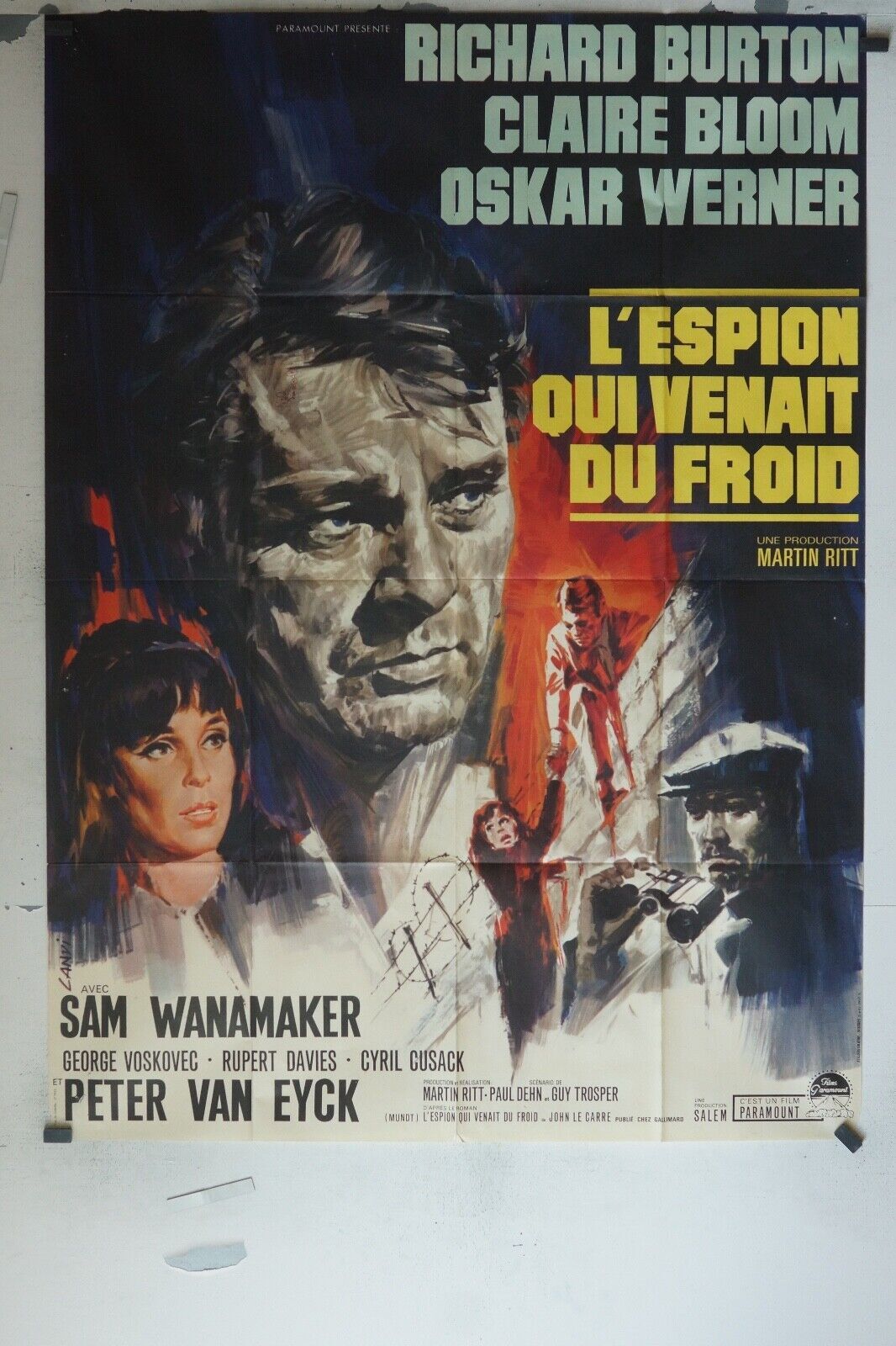 L’ESPION QUI VENAIT DU FROID ORIGINAL MOVIE POSTER 120X160 RICHARD BURTON