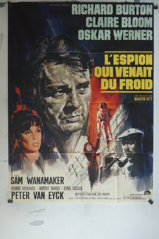 L’ESPION QUI VENAIT DU FROID ORIGINAL MOVIE POSTER 120X160 RICHARD BURTON