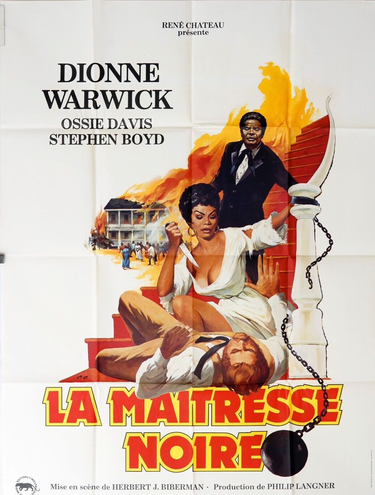 LA MAITRESSE NOIRE MOVIE POSTER ORIGINAL 120x160 DIONNE WARWICK