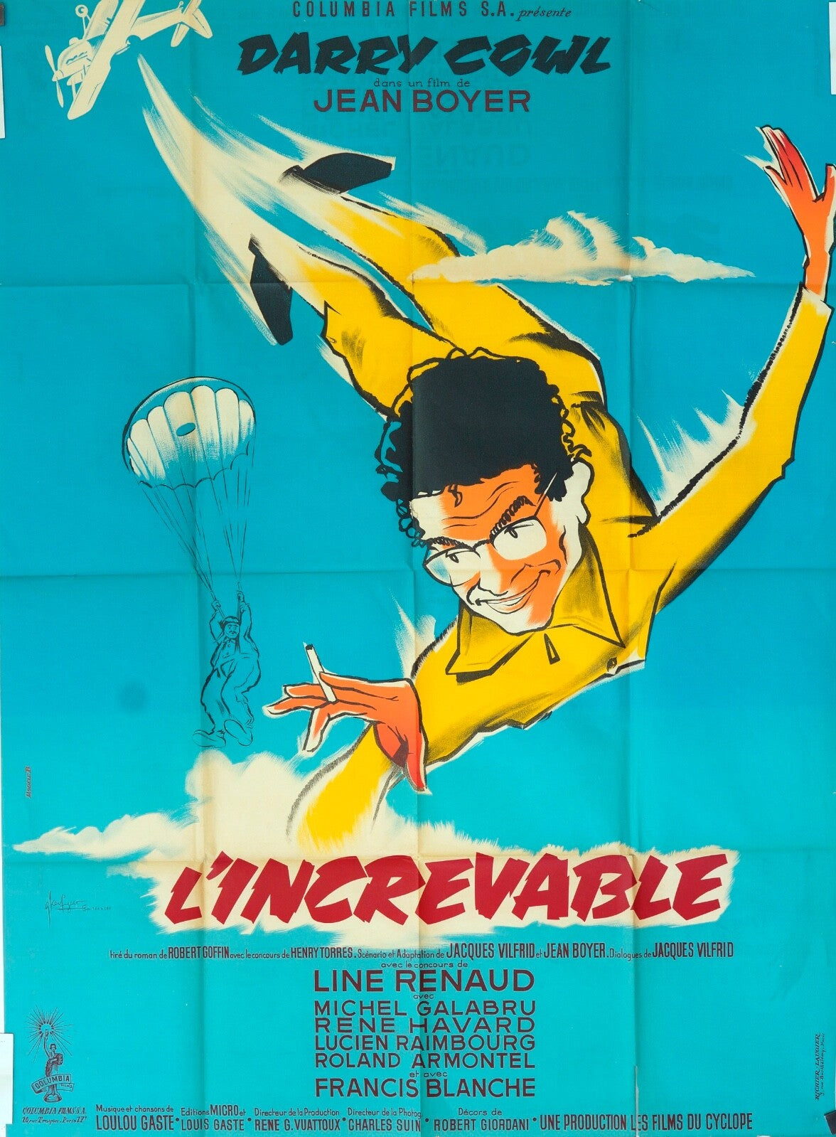 L’INCREVABLE MOVIE POSTER ORIGINAL 120x160 DARRYL COWL