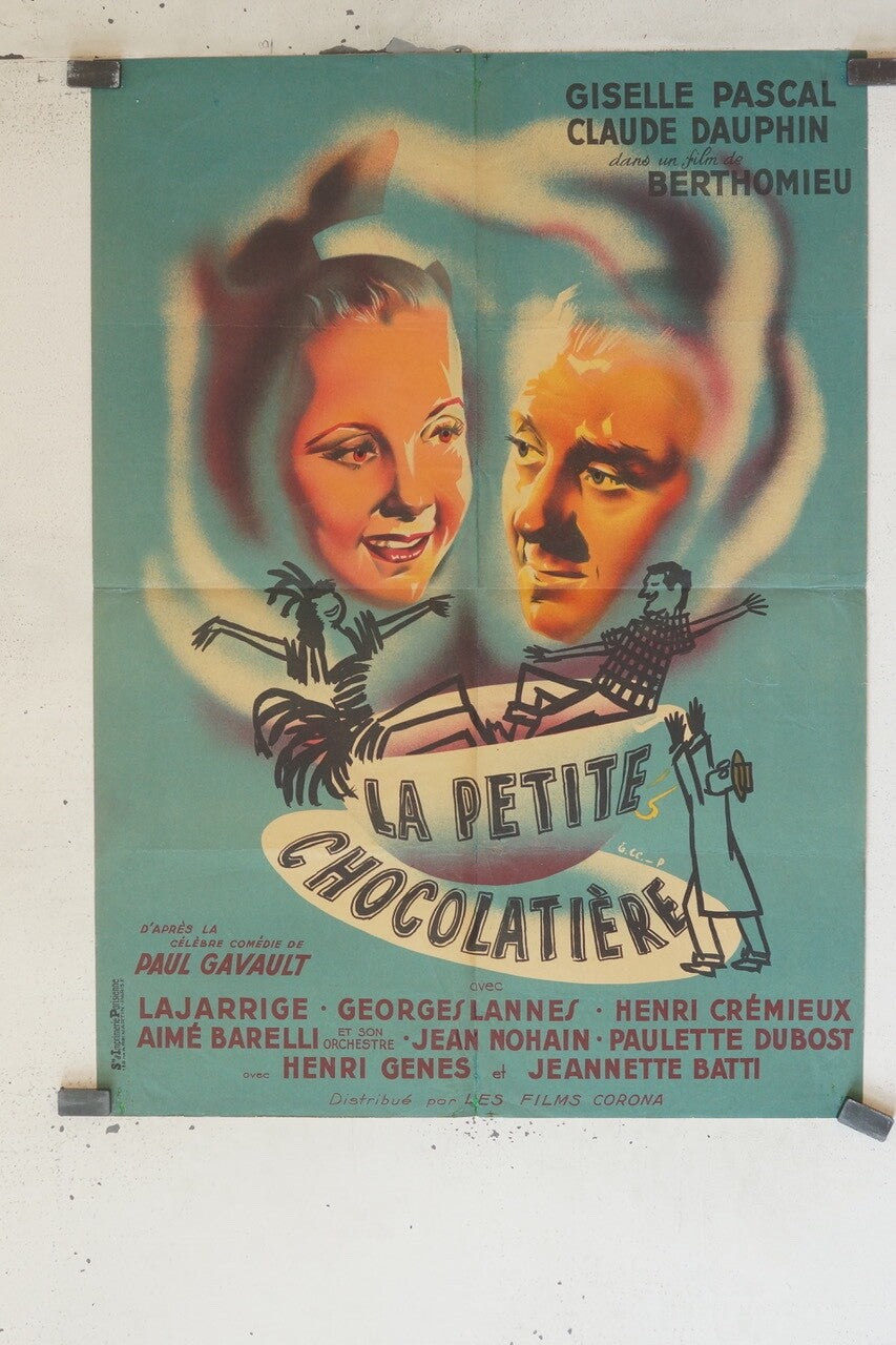 LA PETITE CHOCOLATIÈRE MOVIE POSTER ORIGINAL (60X80) GISELLE PASCAL, CLAUDE