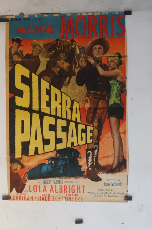 SIERRA PASSAGE (1950) ORIGINAL MOVIE POSTER WAYNE MORRIS – LOLA ALBRIGHT