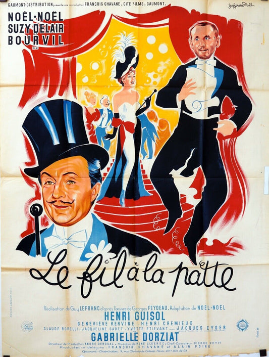 LE FIL À LA PATTE MOVIE POSTER ORIGINAL (120x160) NOËL - NOËL