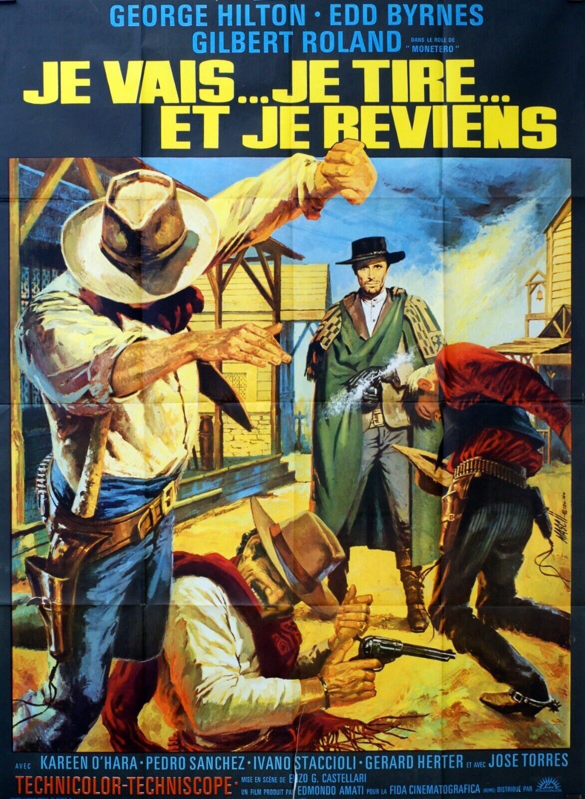 JE VAIS…JE TIRE…ET JE REVIENS MOVIE POSTER ORIGINAL 120x160  ADRIANO CELENTANO