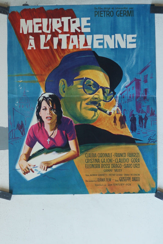 MEURTRE A L’ITALIENNE MOVIE POSTER ORIGINAL 40x60 Pietro Germi 