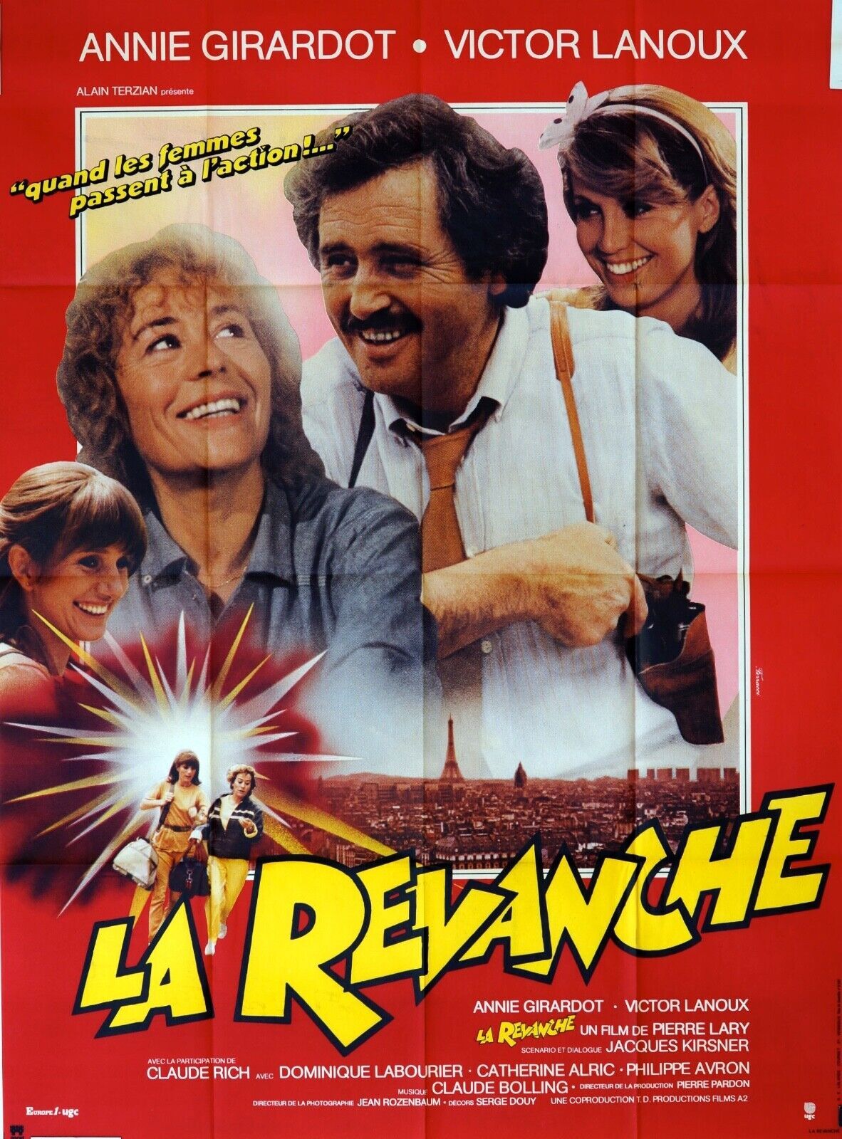 LA REVANCHE MOVIE POSTER ORIGINAL 120x160 ANNIE GIRARDOT