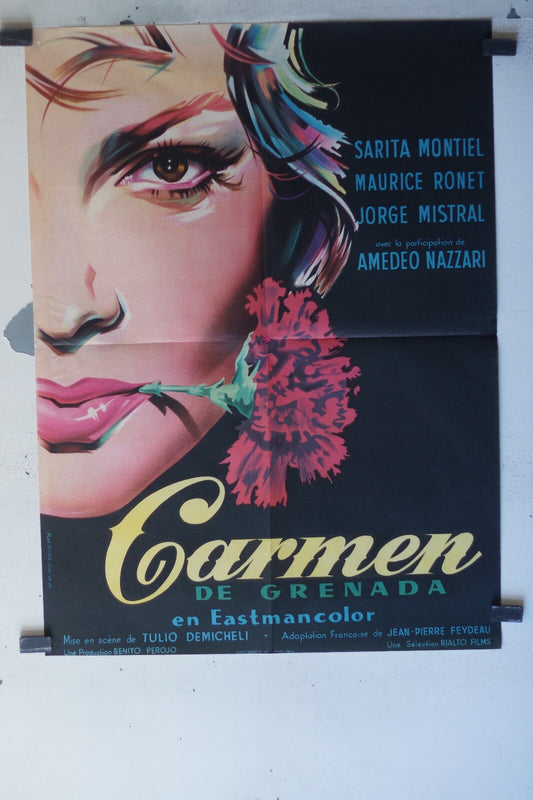 CARMEN DE GRENADA movie poster ORIGINAL 60x80 Sarita Montiel , Maurice Ronet 