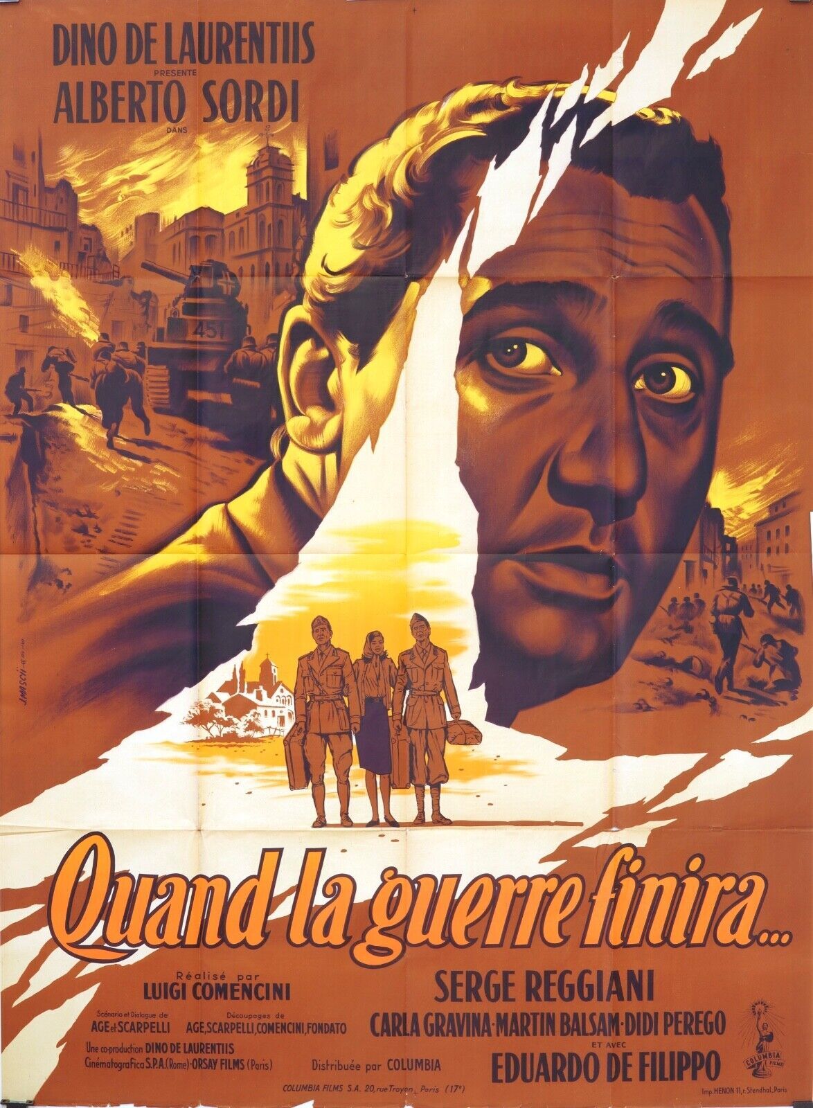 QUAND LA GUERRE FINIRA MOVIE POSTER ORIGINAL 120x160 DINO DE LAURENTIIS