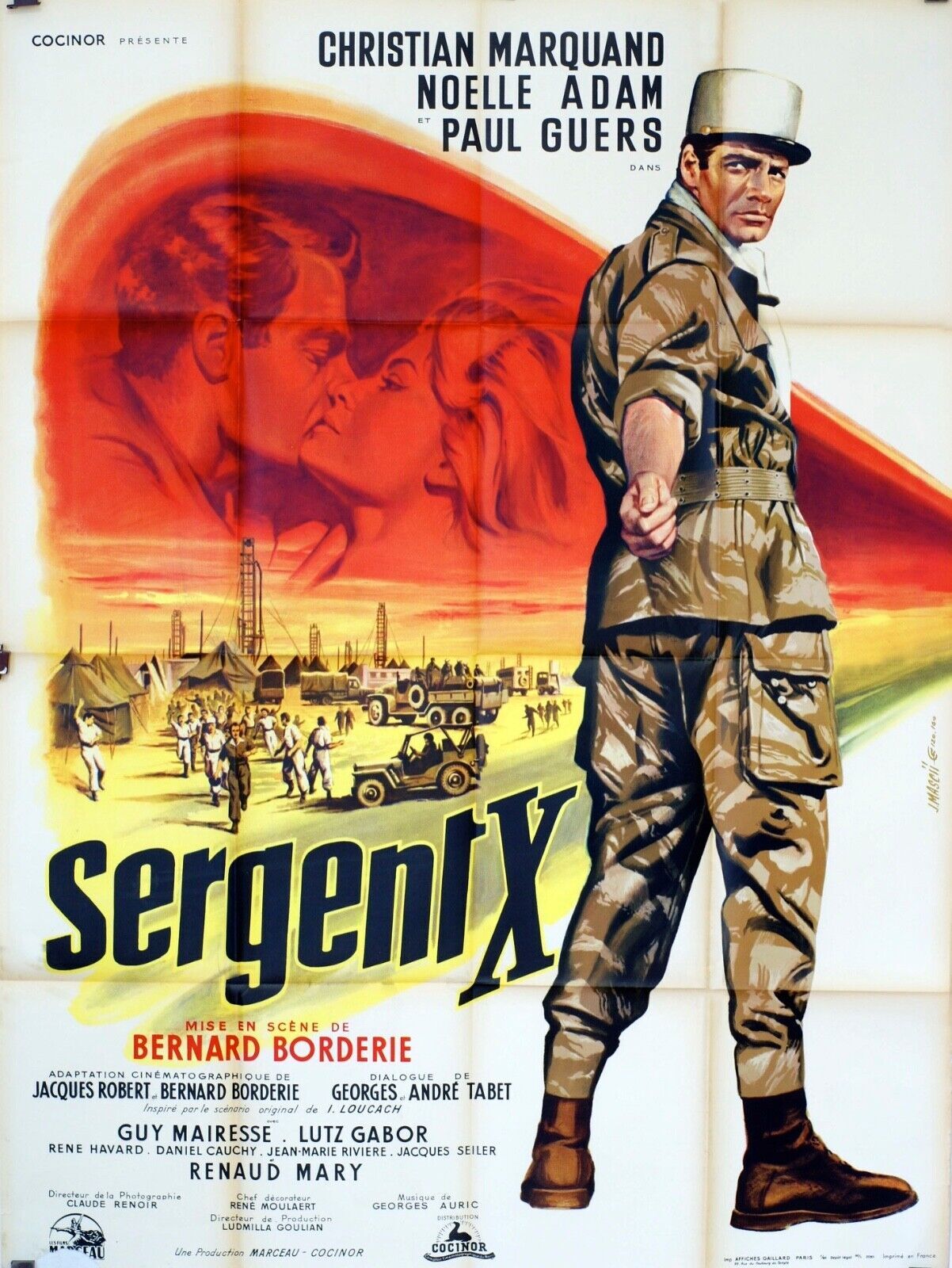 SERGENT X MOVIE POSTER ORIGINAL 120x160 CHRISTIAN MARQUAND