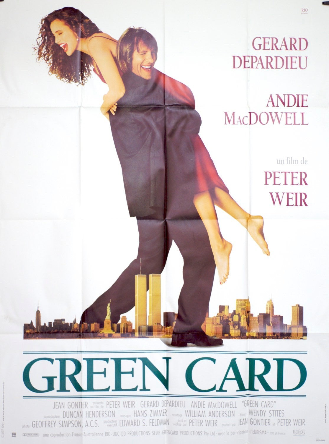 GREEN CARD GERARD DEPARDIEU MOVIE POSTER ORIGINAL 120x160