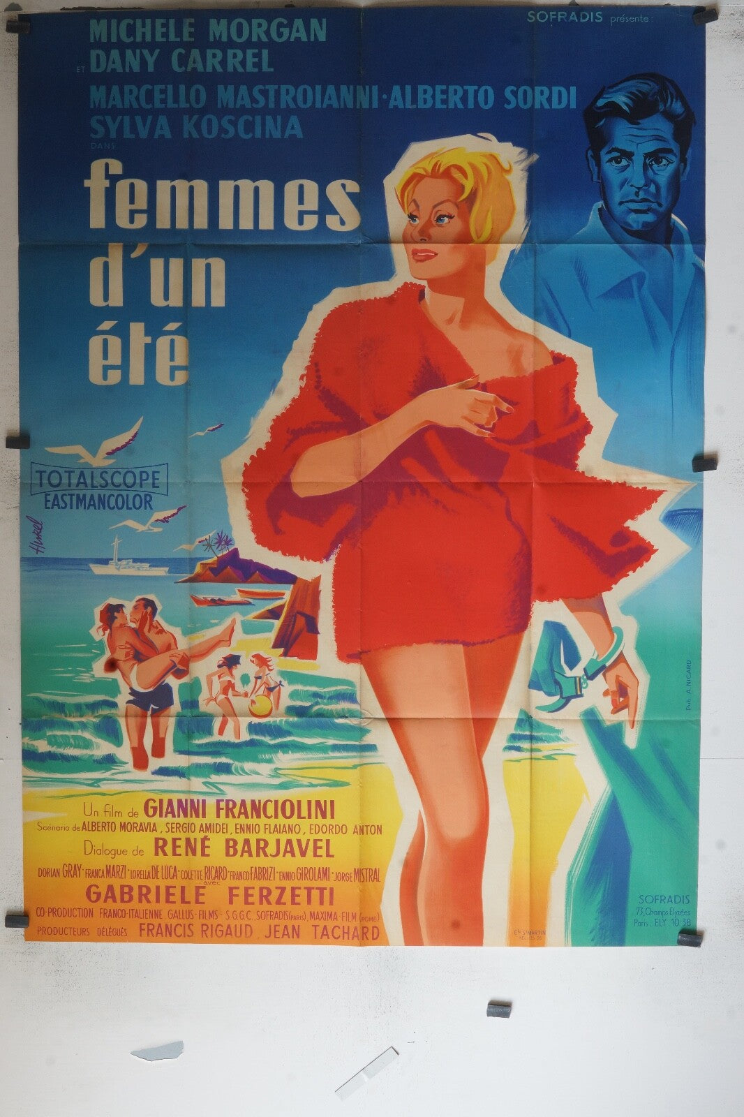 FEMME D’UN ETE ORIGINAL movie poster original (120x160), Gianni Franciolini, 