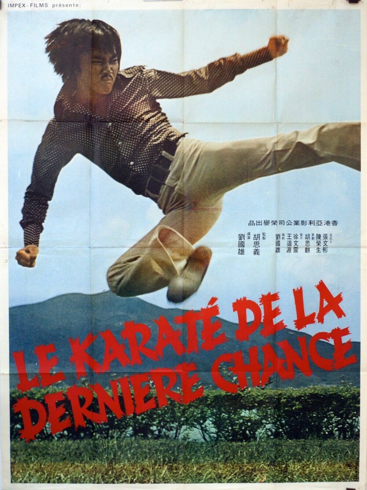 LE KARATÉ DE LA DERNIÈRE CHANCE ORIGINAL MOVIE POSTER 120X160