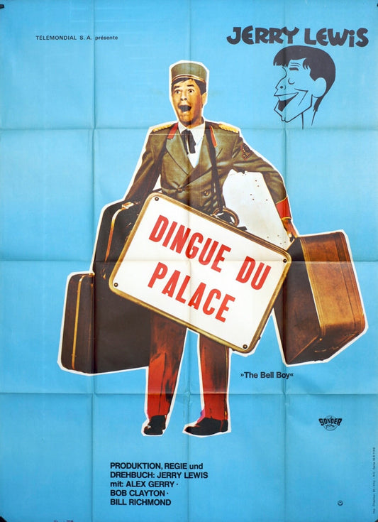 DINGUE DU PALACE POSTER ORIGINAL 120x160 JERRY LEWIS