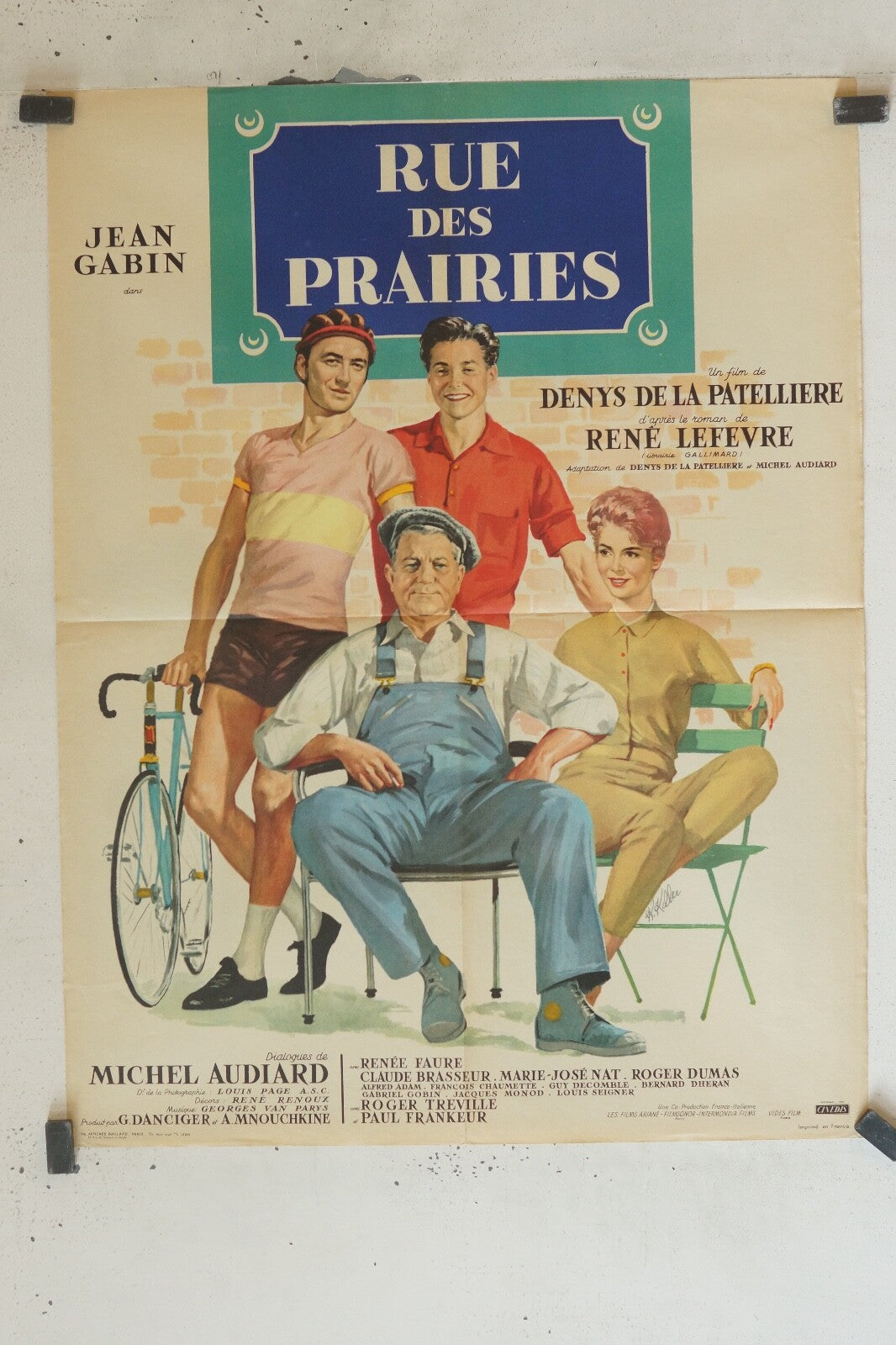 RUE DES PRAIRIES MOVIE POSTER ORIGINAL (60X80) JEAN GABIN – RENE LEFEVRE