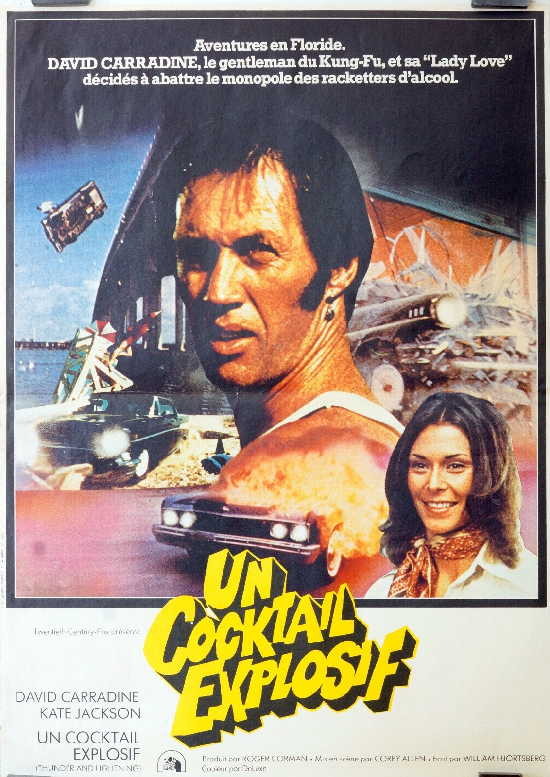 UN COCKTAIL EXPLOSIF, POSTER ORIGINAL Thunder and Lightning 40x60 Corey ALLEN