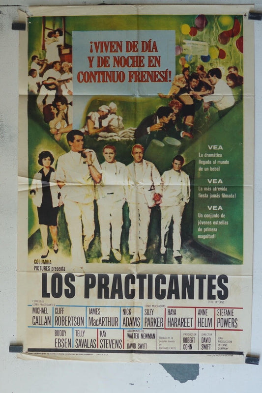 LOS PRATICANTES (THE INTERNS) ORIGINAL MOVIE POSTER 70 X 100 MICHAEL CALLAN