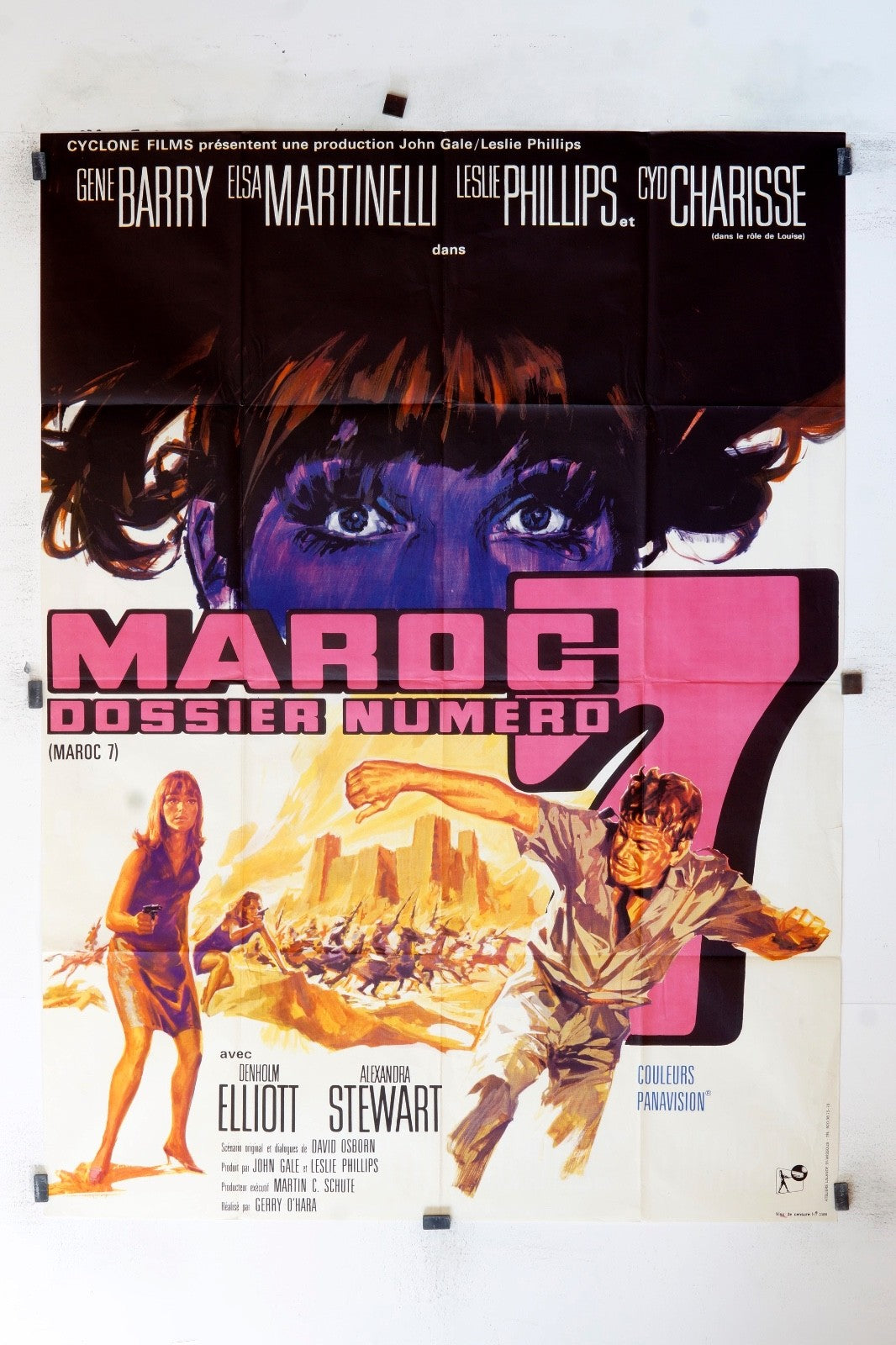 MAROC DOSSIER NUMER 7 GENE BARRY MOVIE POSTER ORIGINAL, 120X160
