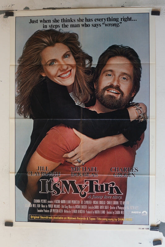 IT’S MY TURN MOVIE POSTER ORIGINAL 69x103 Jill Clayburgh , Michael Douglas