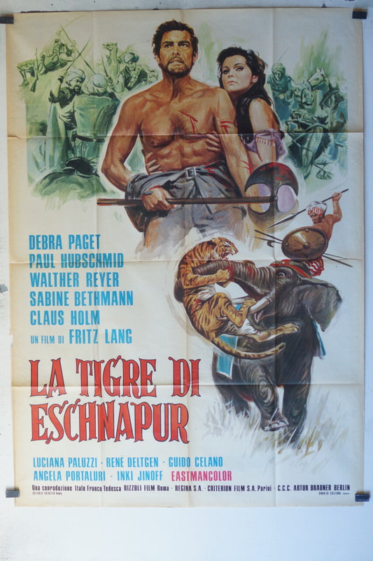 TIGRE DI ESCHNAPUR (LA) MOVIE POSTER ORIGINAL 120x160 Debra Paget , Paul Hubschm