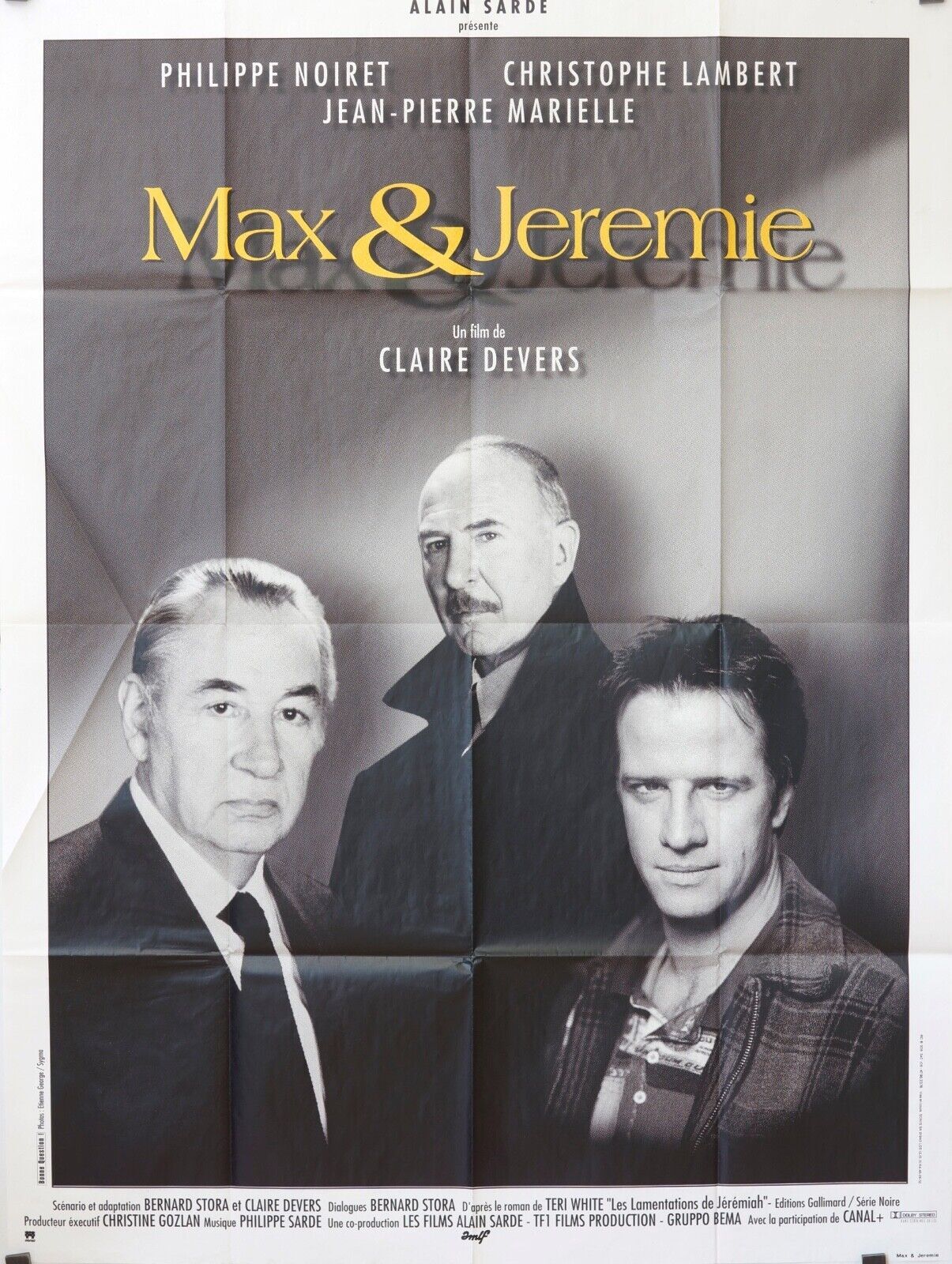 MAX ET JÉRÉMIE MOVIE POSTER ORIGINAL 120x160 ALAIN DELON