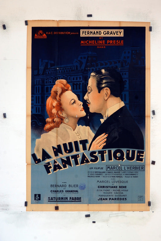 LA NUIT FATASTIQUE MICHELINE PRESLE MOVIE POSTER ORIGINAL 120x160