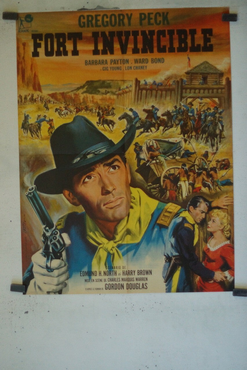 FORT INVISIBLE MOVIE POSTER ORIGINAL (60X80) GREGORY PECK – BARBARA PEYTON