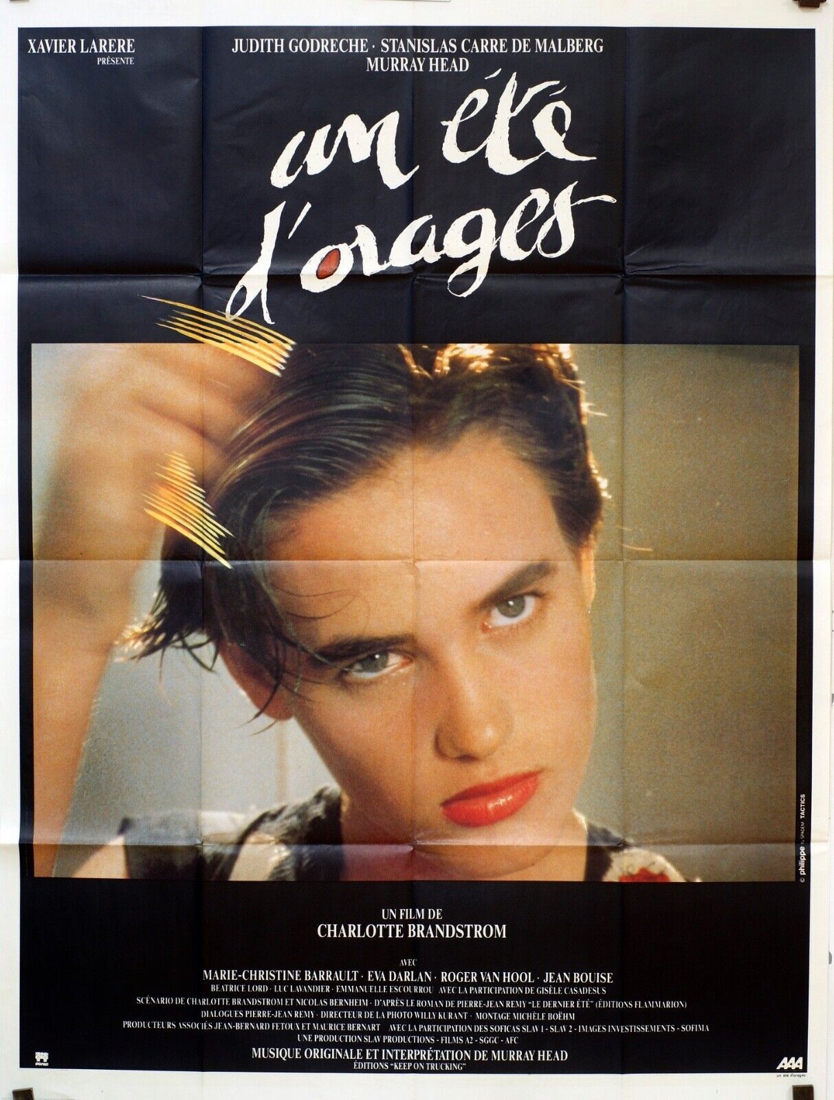 UN ÉTÉ D’ORAGES MOVIE POSTER  ORIGINAL 120x160 JANE BIRKIN