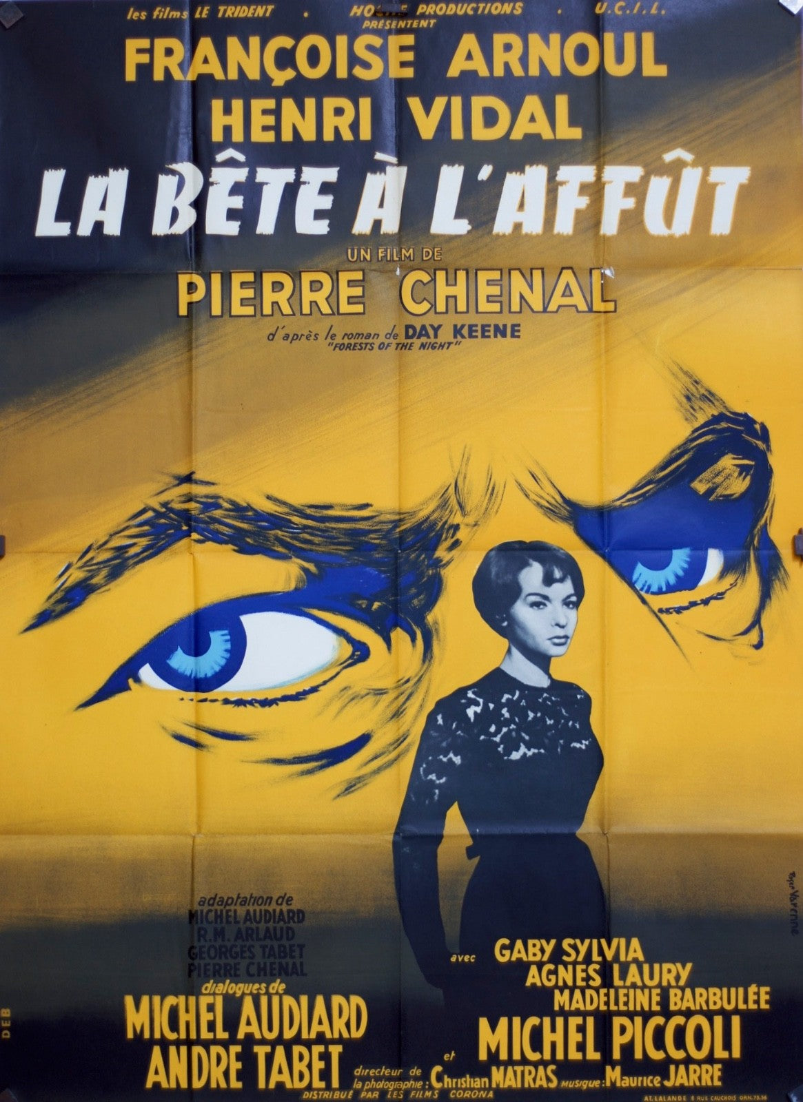 LA BÊTE À L’AFFUT FRANCOISE ARNOUL MOVIE POSTER ORIGINAL 120x160