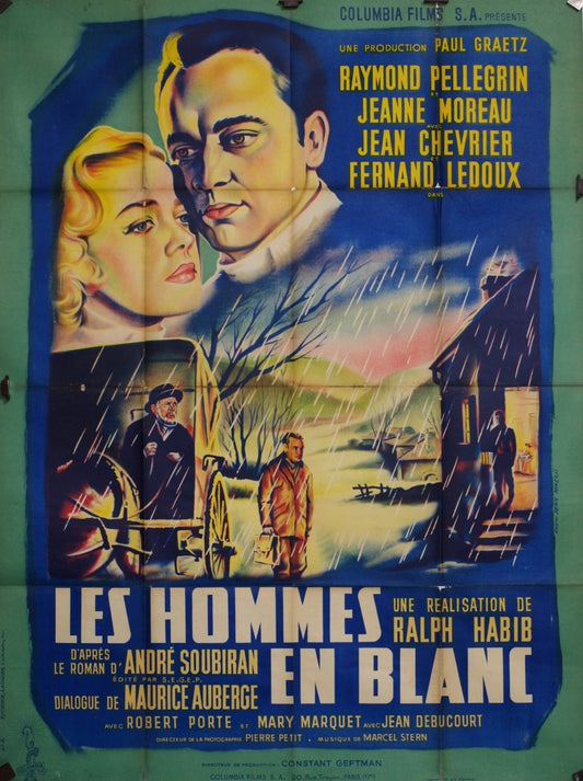 LES HOMMES EN BLANC RAYMOND PELLGRIN ORIGINAL MOVIE POSTER ORIGINAL 120x160